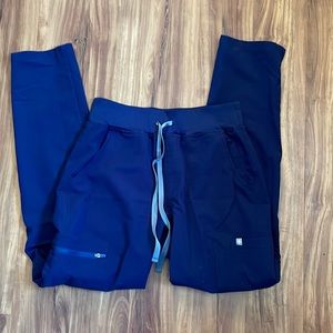 Figs Womens Navy Blue High Waisted Yolanda Straight leg scrub bottom